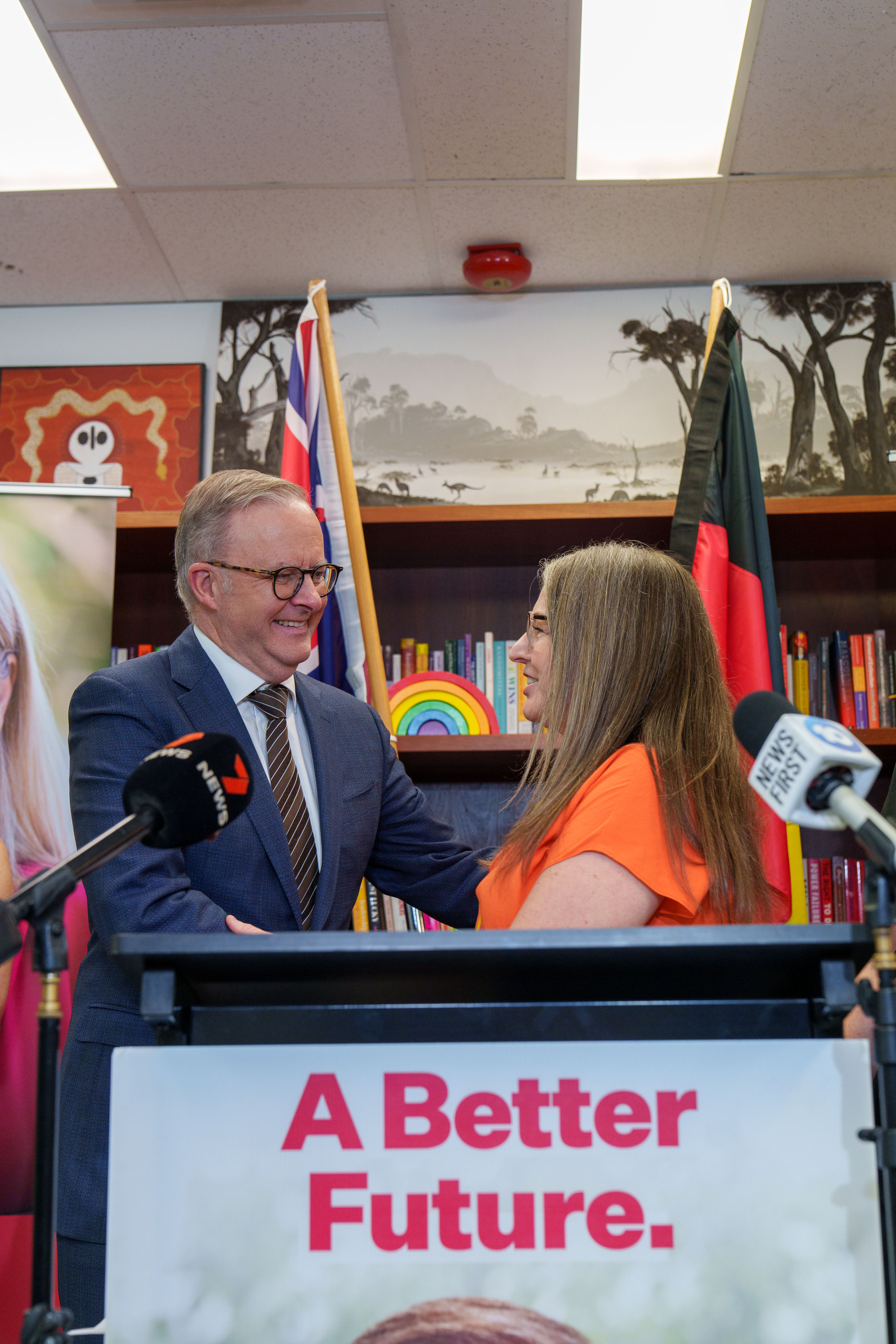Louise Pratt Announcement with Anthony Albanese - Stepping Down at the Next Federal Election Main Image